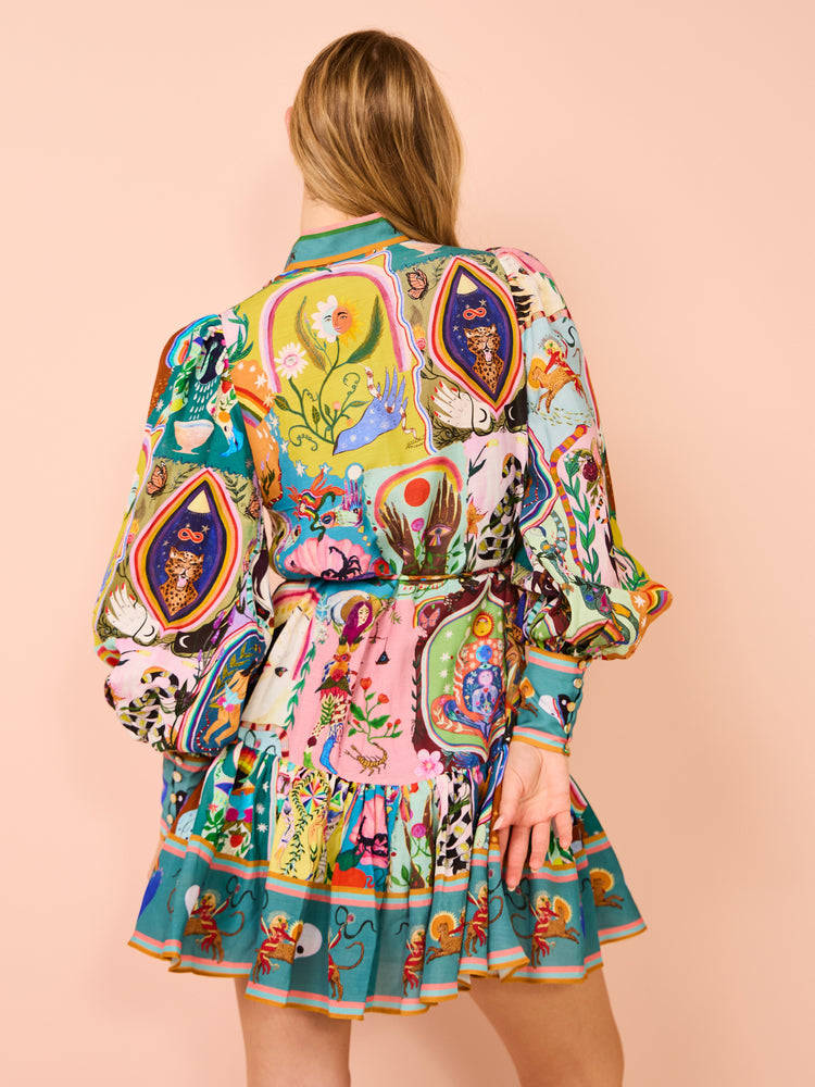 Miniabito casual con stampa graffiti Evergreen