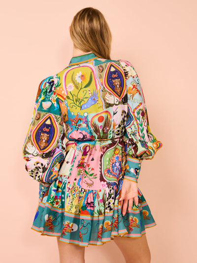 Miniabito casual con stampa graffiti Evergreen